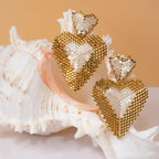 Heart of Gold - Gold Heart-Shaped Stud Earrings