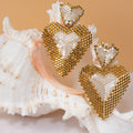 Heart of Gold - Gold Heart-Shaped Stud Earrings