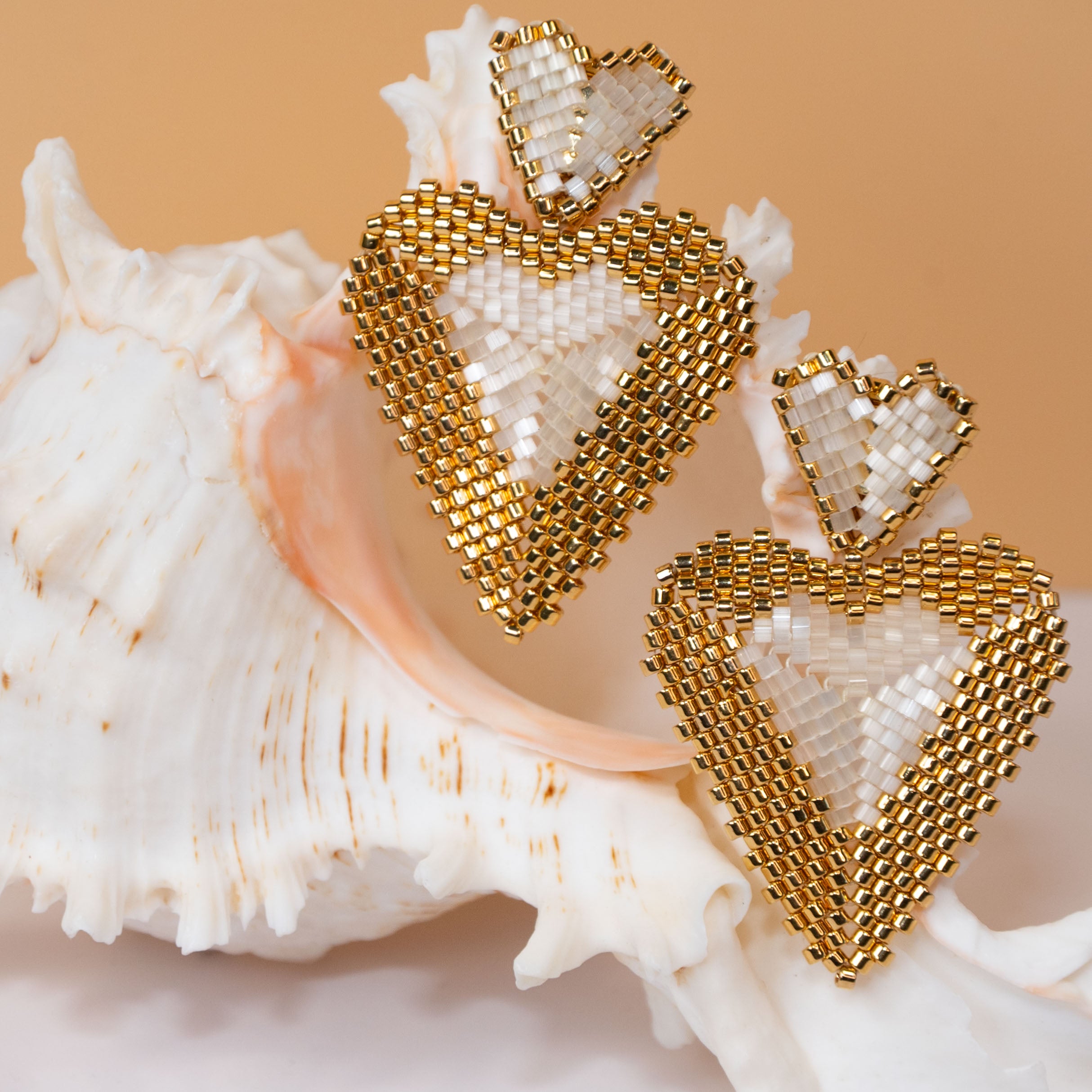 Heart of Gold - Gold Heart-Shaped Stud Earrings