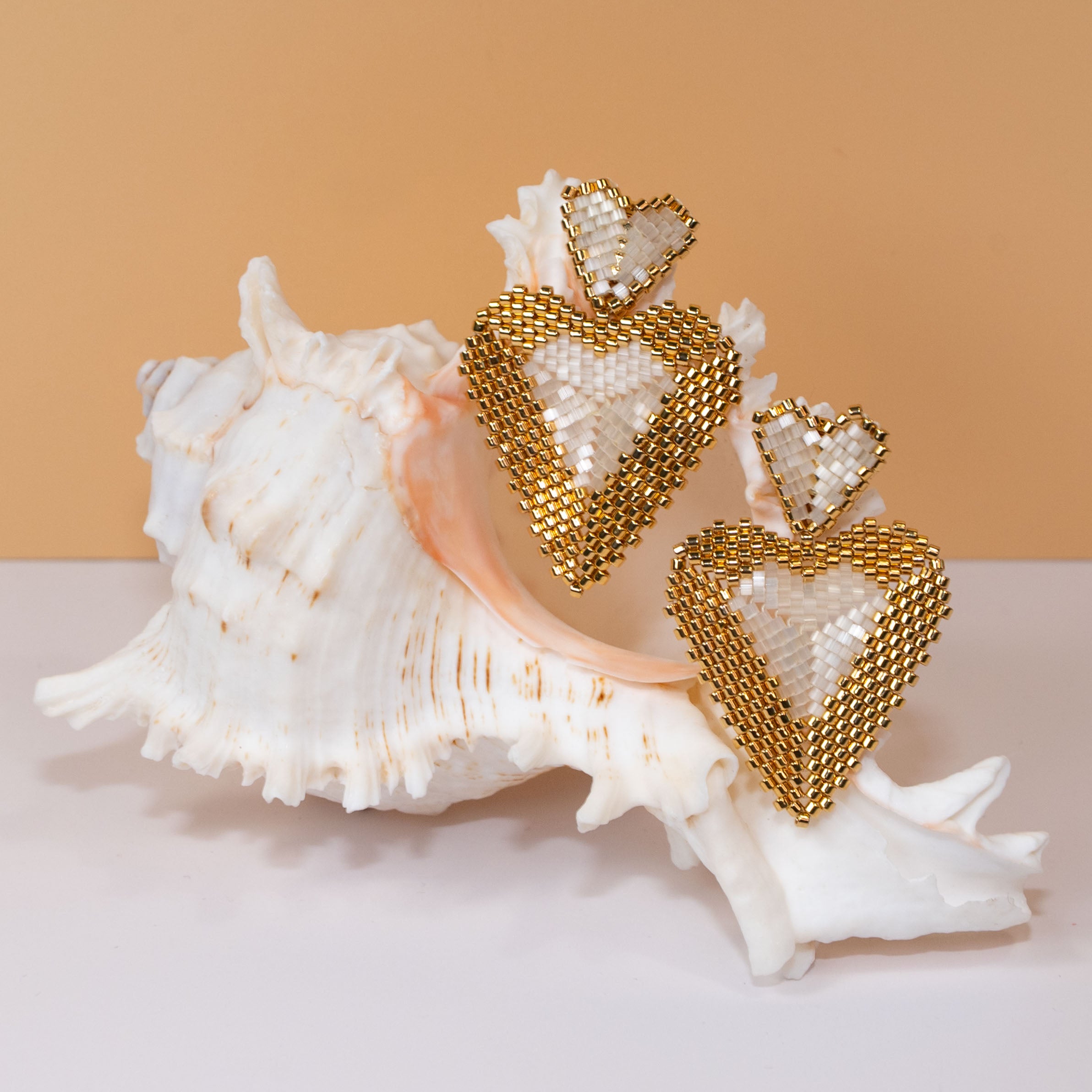 Heart of Gold - Gold Heart-Shaped Stud Earrings