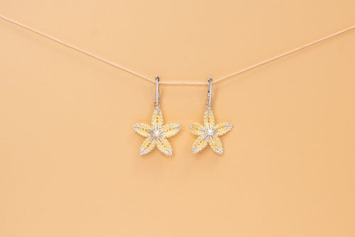 Butter Bloom Earrings - Sculptural Floral with Freshwater Pearl