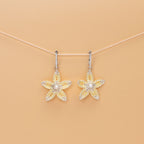 Butter Bloom Earrings - Sculptural Floral with Freshwater Pearl